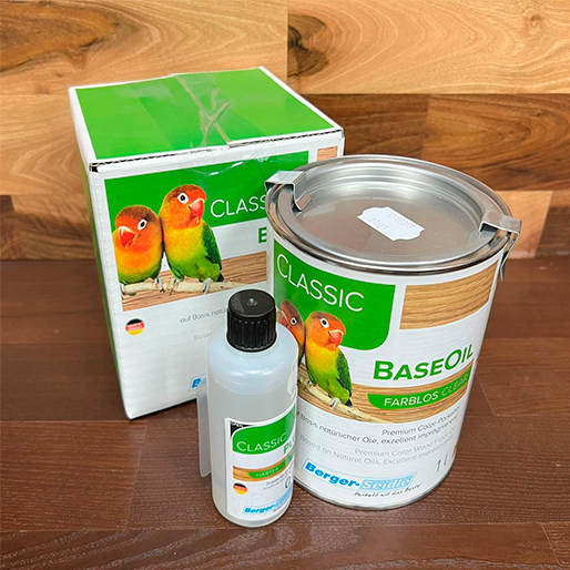 Двухкомпонентное масло для пола / паркета / дерева "Berger BaseOil 2K" (1,1 литр)